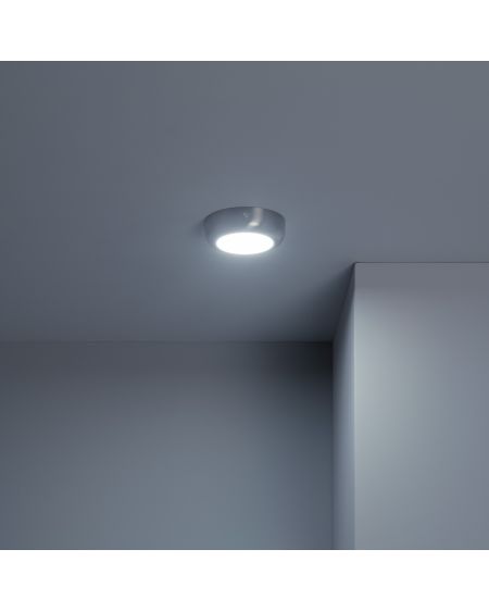 Plafonnier LED Rond Métal Design Silver 6W Ø120mm