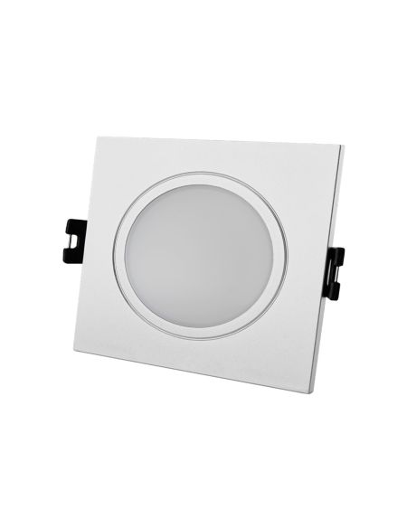 Collerette Downlight Carré IP65 pour Ampoule LED GU10 / GU5.3 Coupe Ø75 mm Maxis