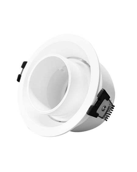 Collerette Downlight Conique Orientable Faible UGR pour Ampoule LED GU10 / GU5.3 Coupe Ø75 mm Suefix