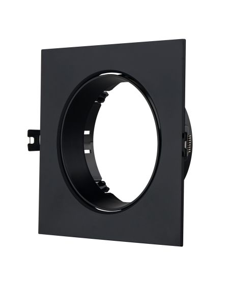 Collerette Downlight Carré Encastrable Orientable pour Ampoule LED GU10 AR111 Coupe Ø135 mm
