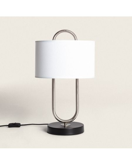 Lampe à Poser Métal et Tissu Duque