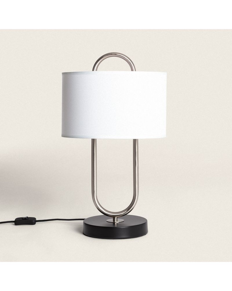 Lampe à Poser Métal et Tissu Duque