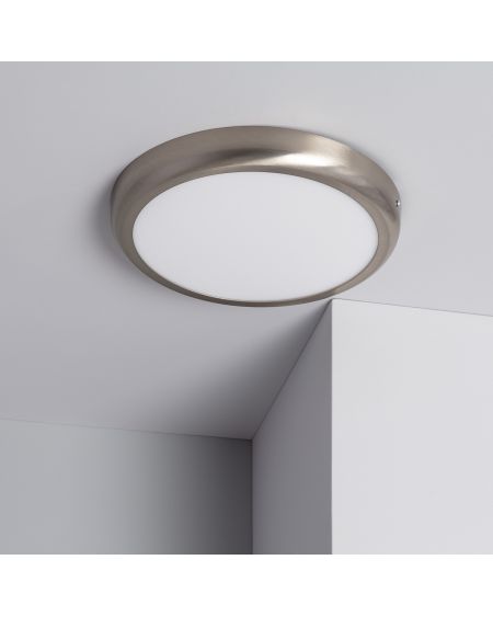 Plafonnier LED Rond Métal 24W Design Silver Ø300mm