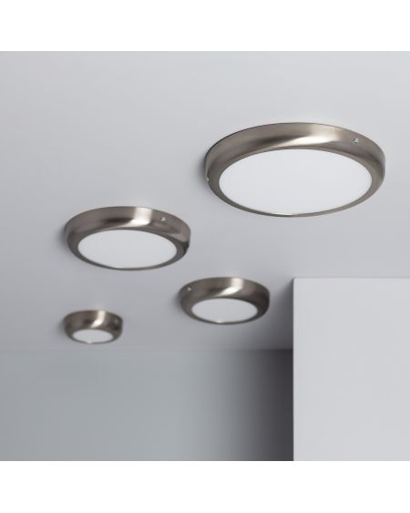 Plafonnier LED Rond Métal 24W Design Silver Ø300mm