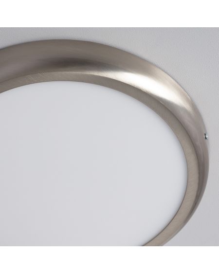 Plafonnier LED Rond Métal 24W Design Silver Ø300mm
