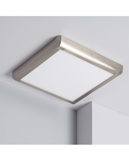 Plafonnier LED Carré 24W Métal Design Silver 300x300mm