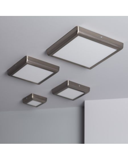 Plafonnier LED Carré 24W Métal Design Silver 300x300mm