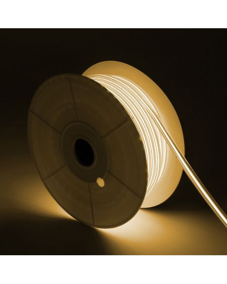 Bobine de Ruban LED Dimmable Auto-redressement 220V AC COB Silicone FLEX 50m 560 LED/m 1250 lm/m Largeur 10mm 50m IP65 Coupe tou
