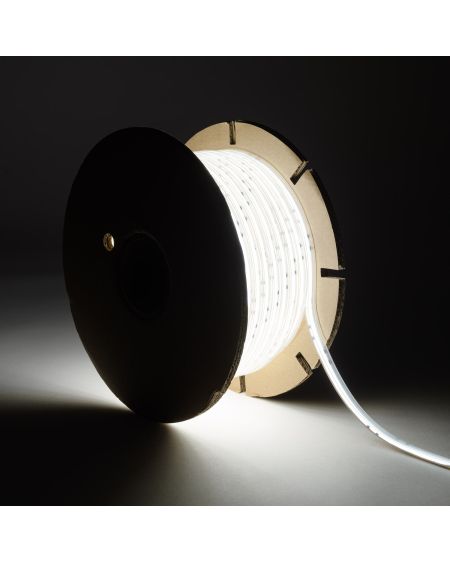 Bobine de Ruban LED Dimmable Auto-redressement 220V AC COB Silicone FLEX 50m 560 LED/m 1250 lm/m Largeur 10mm 50m IP65 Coupe tou