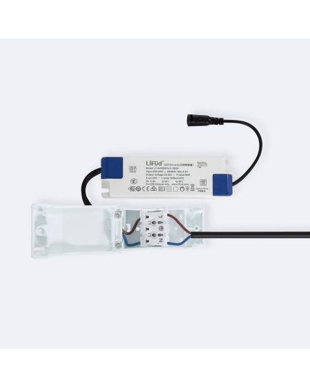 Panneau LED 120x60 cm 60W 6300lm avec boîtier de connexion rapide et câble de sécurité