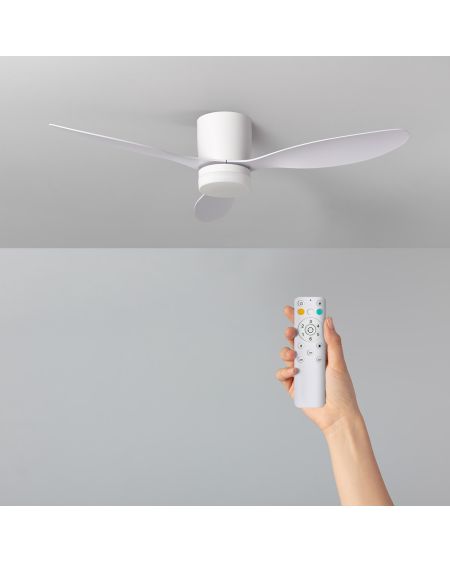 Ventilateur de Plafond Silencieux Weimar Blanc 132cm Moteur DC