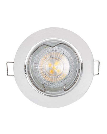 Collerette Downlight Ronde Orientable pour Ampoule GU10/GU5.3 Coupe Ø 72mm