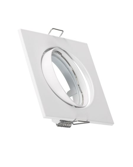 Collerette Downlight Carrée Orientable pour Ampoule GU10/GU5.3 Coupe Ø 72mm
