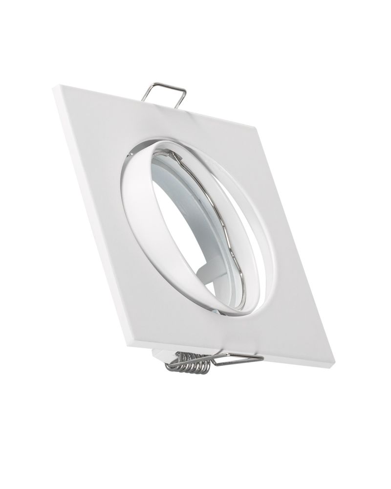 Collerette Downlight Carrée Orientable pour Ampoule GU10/GU5.3 Coupe Ø 72mm