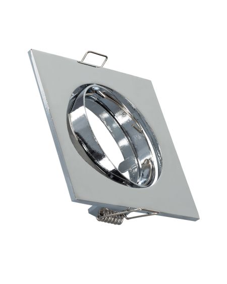 Collerette Downlight Carrée Orientable pour Ampoule GU10/GU5.3 Coupe Ø 72mm