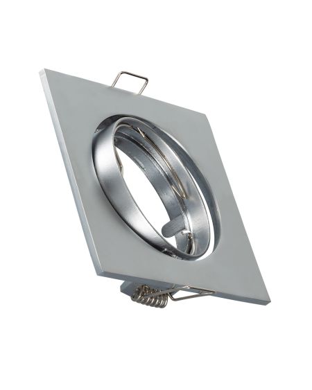 Collerette Downlight Carrée Orientable pour Ampoule GU10/GU5.3 Coupe Ø 72mm