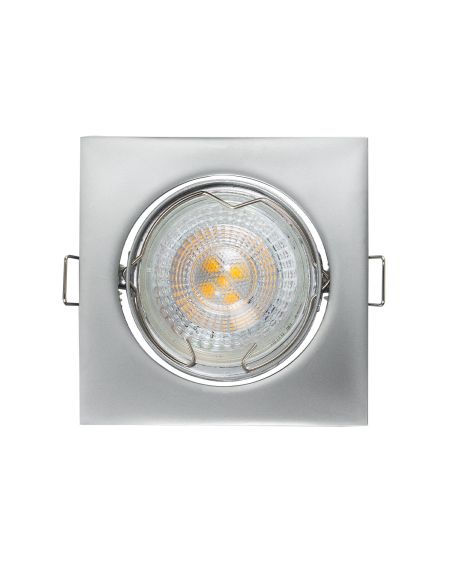 Collerette Downlight Carrée Orientable pour Ampoule GU10/GU5.3 Coupe Ø 72mm