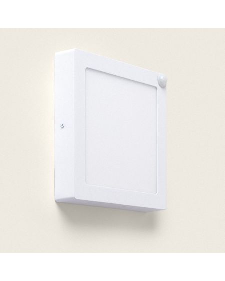 Plafonnier LED Carré avec Détecteur de Présence PIR 18W 225x225 mm