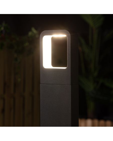 Balise LED Extérieure 6W sur Pied 80cm en Saillie Emerita