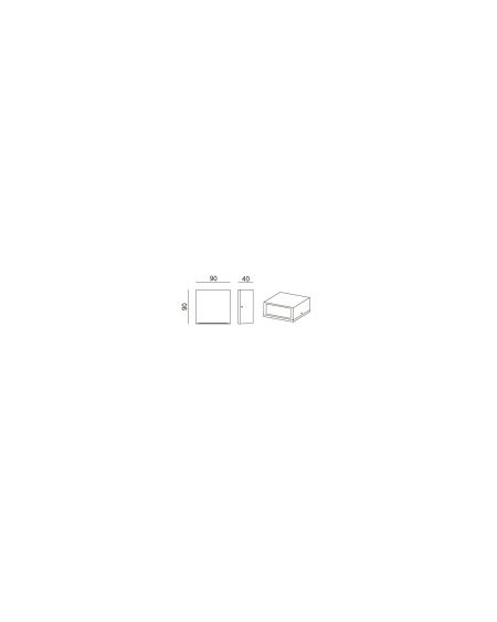 Applique Murale LED Extérieure Aluminium Halesa 3W