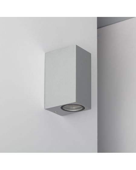 Applique Murale Extérieure Aluminium Miseno Argentée Éclairage Double Face