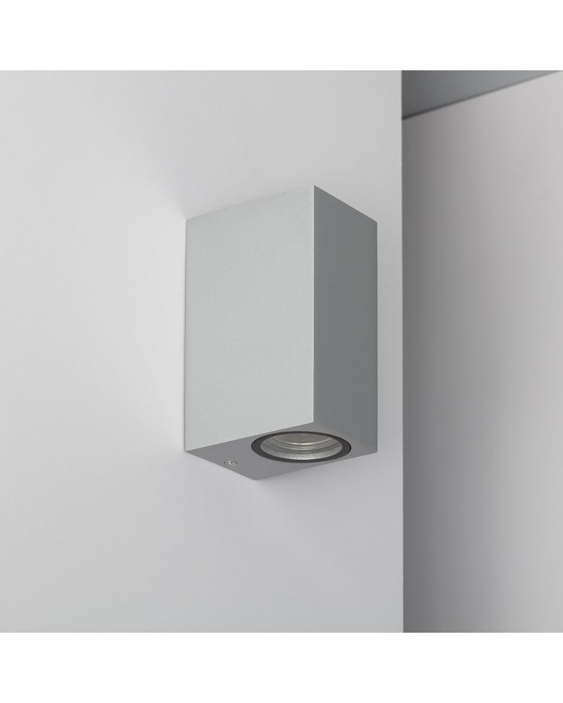 Applique Murale Extérieure Aluminium Miseno Argentée Éclairage Double Face