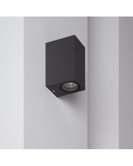 Applique Murale Extérieure Aluminium Miseno Gris Foncé Éclairage Double Face