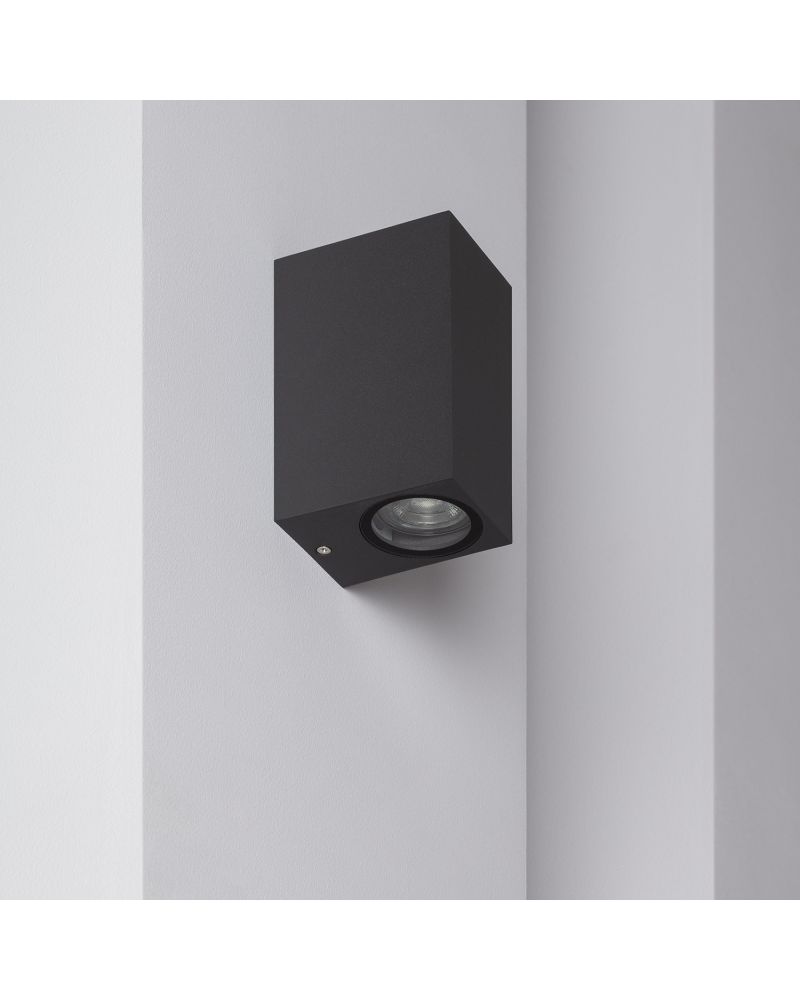 Applique Murale Extérieure Aluminium Miseno Gris Foncé Éclairage Double Face
