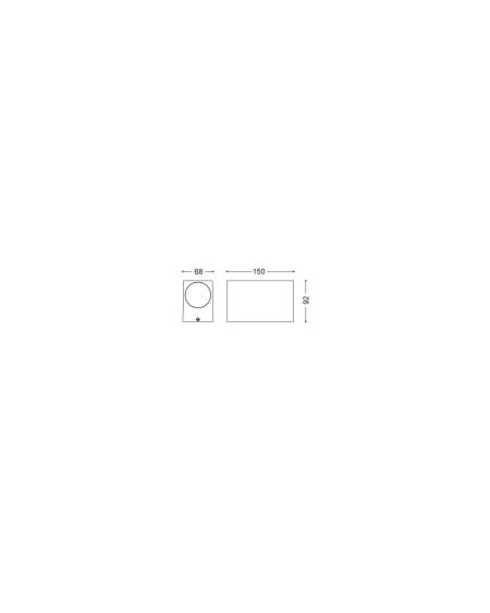 Applique Murale Extérieure Aluminium Miseno Gris Foncé Éclairage Double Face