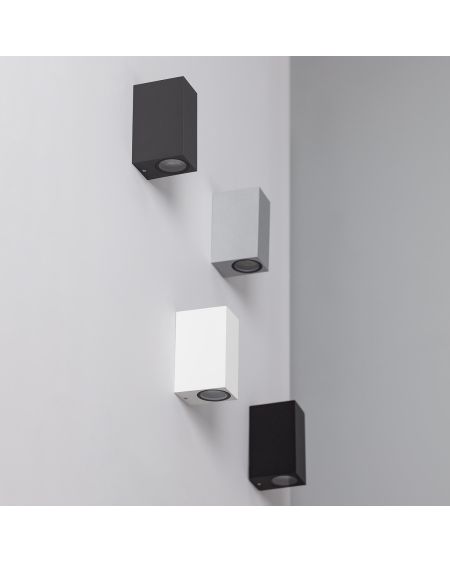 Applique Murale Extérieure Aluminium Miseno Gris Foncé Éclairage Double Face