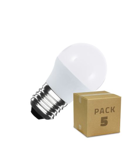 Pack 5 Ampoules LED E27 5W 400 lm G45