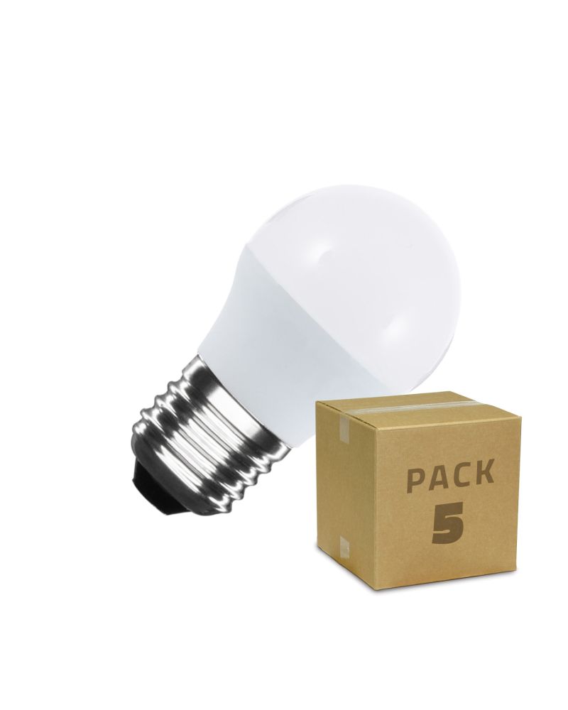 Pack 5 Ampoules LED E27 5W 400 lm G45