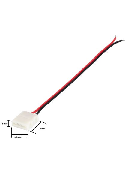 Câble Connecteur Rapide Ruban LED 12/24V DC Monochrome 10mm 2 BROCHES