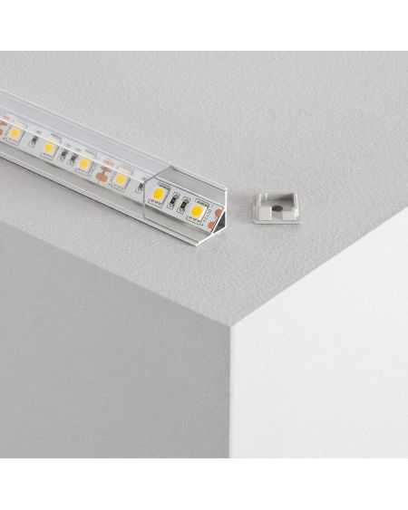 Profilé Aluminium Triangulaire d'Angle 1m pour Ruban LED jusqu'à 10mm