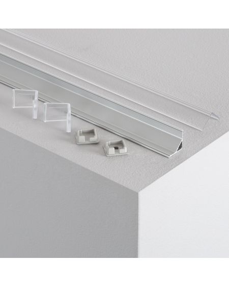 Profilé Aluminium Triangulaire d'Angle 1m pour Ruban LED jusqu'à 10mm