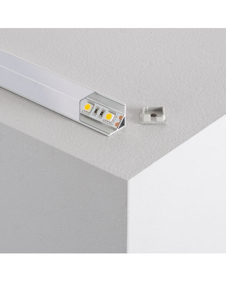 Profilé Aluminium Triangulaire d'Angle 1m pour Ruban LED jusqu'à 10mm