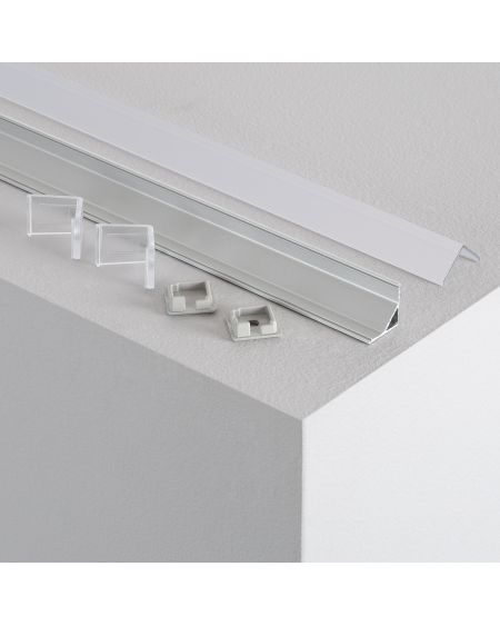 Profilé Aluminium Triangulaire d'Angle 1m pour Ruban LED jusqu'à 10mm