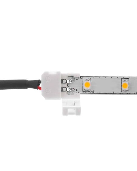Câble Double Connecteur Rapide Ruban LED 12/24V DC Monochrome 10mm