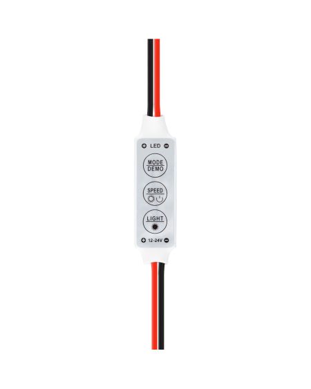 Mini Contrôleur Variateur Ruban LED 12/24V DC Monochrome