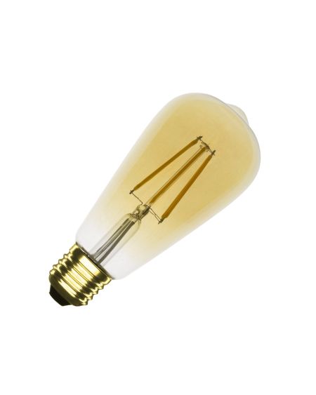 Ampoule LED Filament E27 5,5W 500 lm ST64 Dimmable Gold
