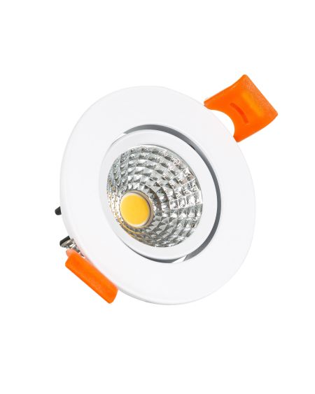 Spot LED Downlight COB Orientable Rond 5W Blanc Coupe Ø 70mm CRI92 Expert Color