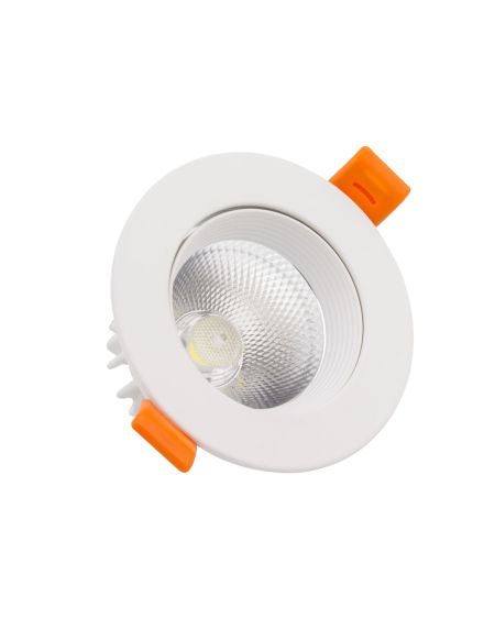 Spot LED Downlight COB Orientable Rond 15W Blanc Coupe Ø 113mm No Flicker