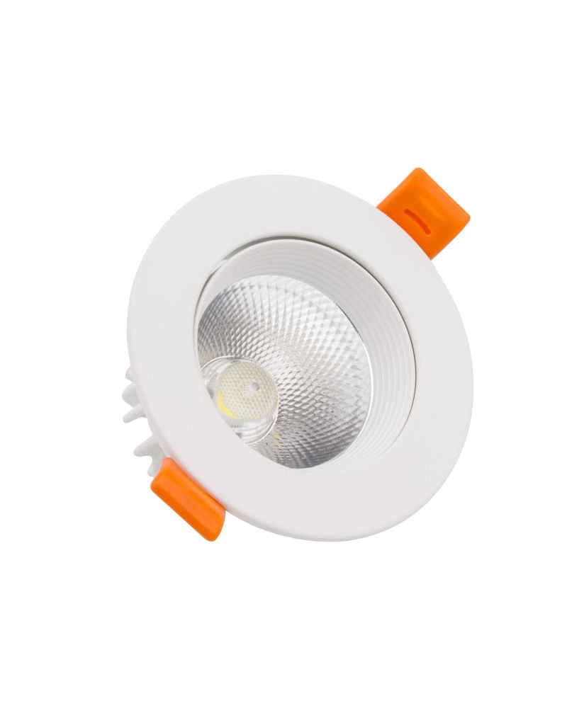 Spot LED Downlight COB Orientable Rond 15W Blanc Coupe Ø 113mm No Flicker
