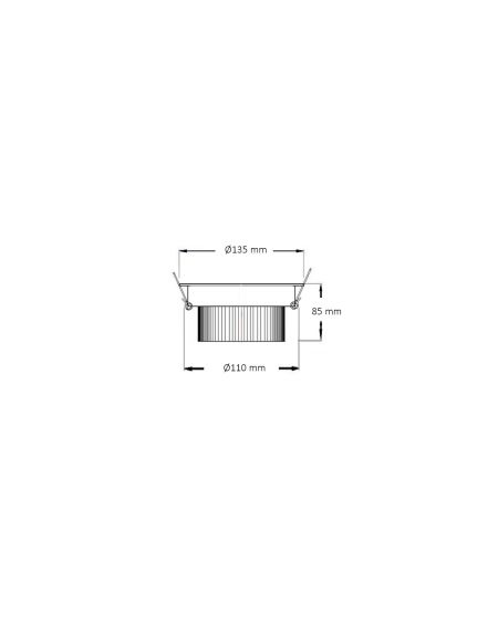 Spot LED Downlight COB Orientable Rond 15W Blanc Coupe Ø 113mm No Flicker