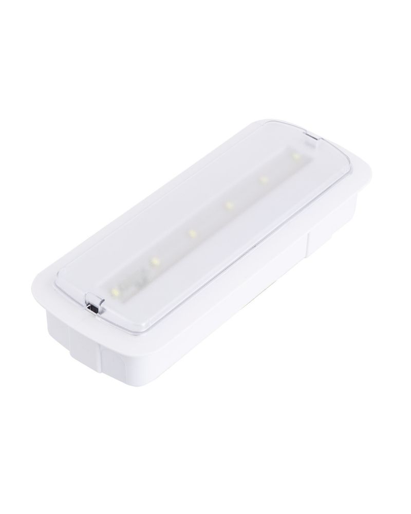 Balise de Secours LED Encastrable/En saillie 200lm Éclairage Permanent/Non Permanent coupe 246x84 mm
