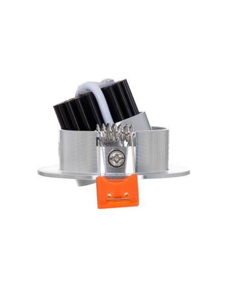 Spot LED Downlight COB Orientable Rond 5W Argenté Coupe Ø 55mm CRI90 Expert Color No Flicker