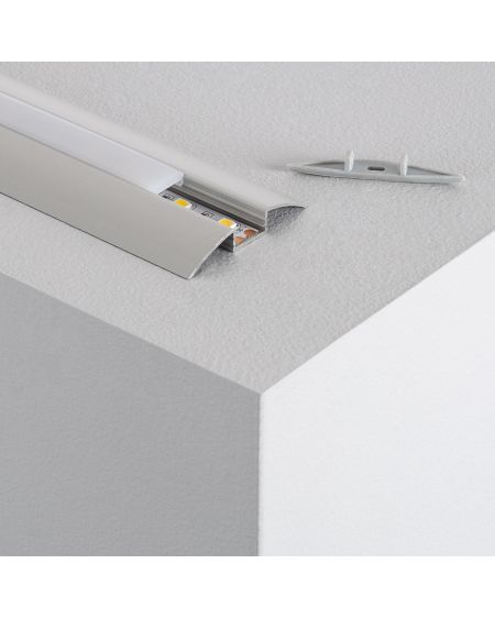 Profilé Aluminium en Saillie Semi-Circulaire 1m pour Rubans LED jusqu'à 12mm