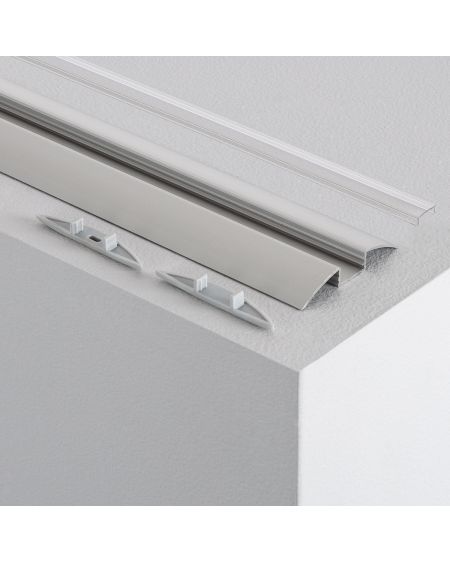 Profilé Aluminium en Saillie Semi-Circulaire 1m pour Rubans LED jusqu'à 12mm