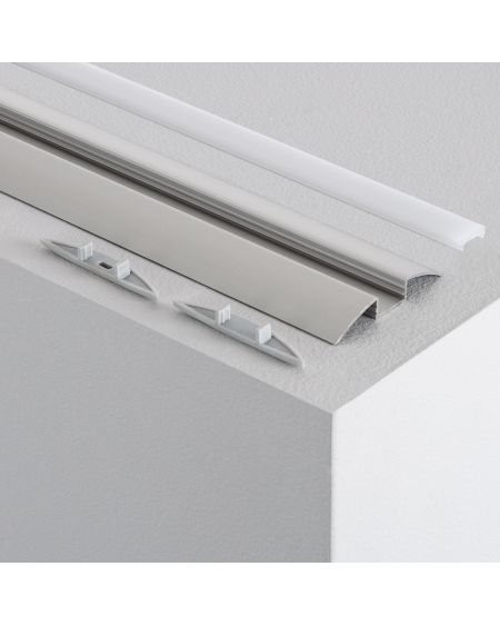 Profilé Aluminium en Saillie Semi-Circulaire 1m pour Rubans LED jusqu'à 12mm