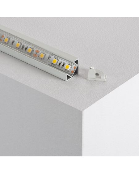 Profilé Aluminium Plat d'Angle 1m pour Rubans LED jusqu'à 10mm